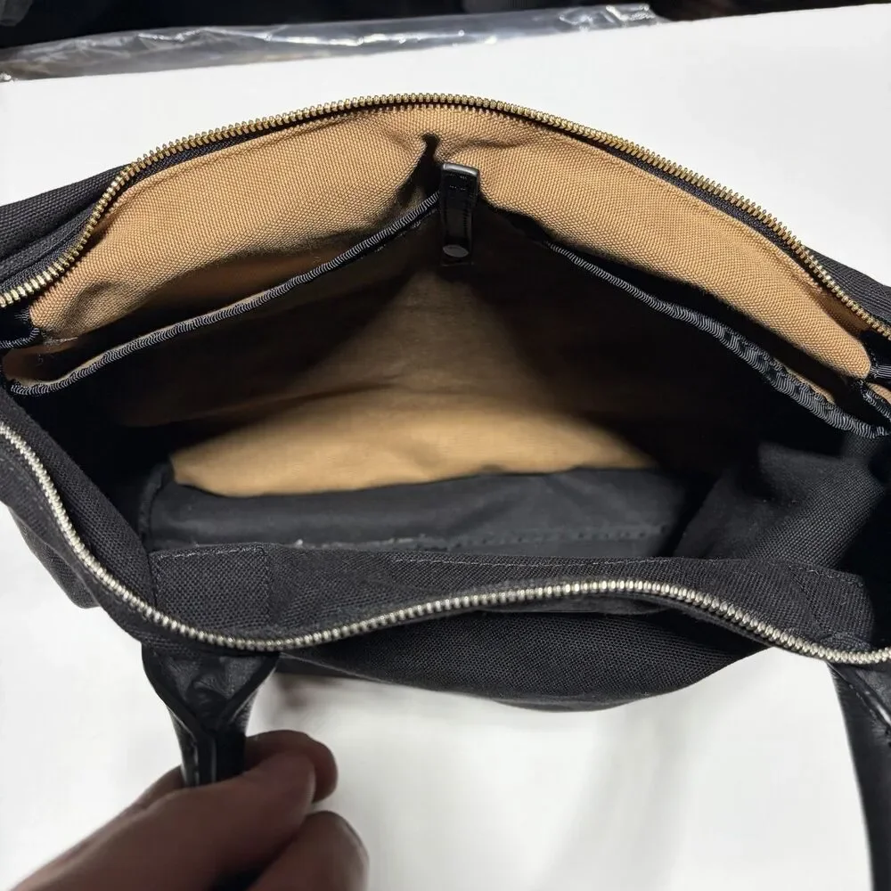 black Want Les Essentiels O'Hare organic cotton canvas tote